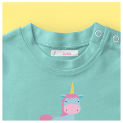 Etiqueta personalizada termocolante iron-on para identificar roupas e tecidos