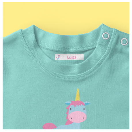 Etiqueta personalizada termocolante iron-on para identificar roupas e tecidos