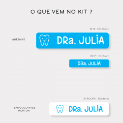 Kit de etiquetas personalizadas para instrumentais e equipamentos odontológicos